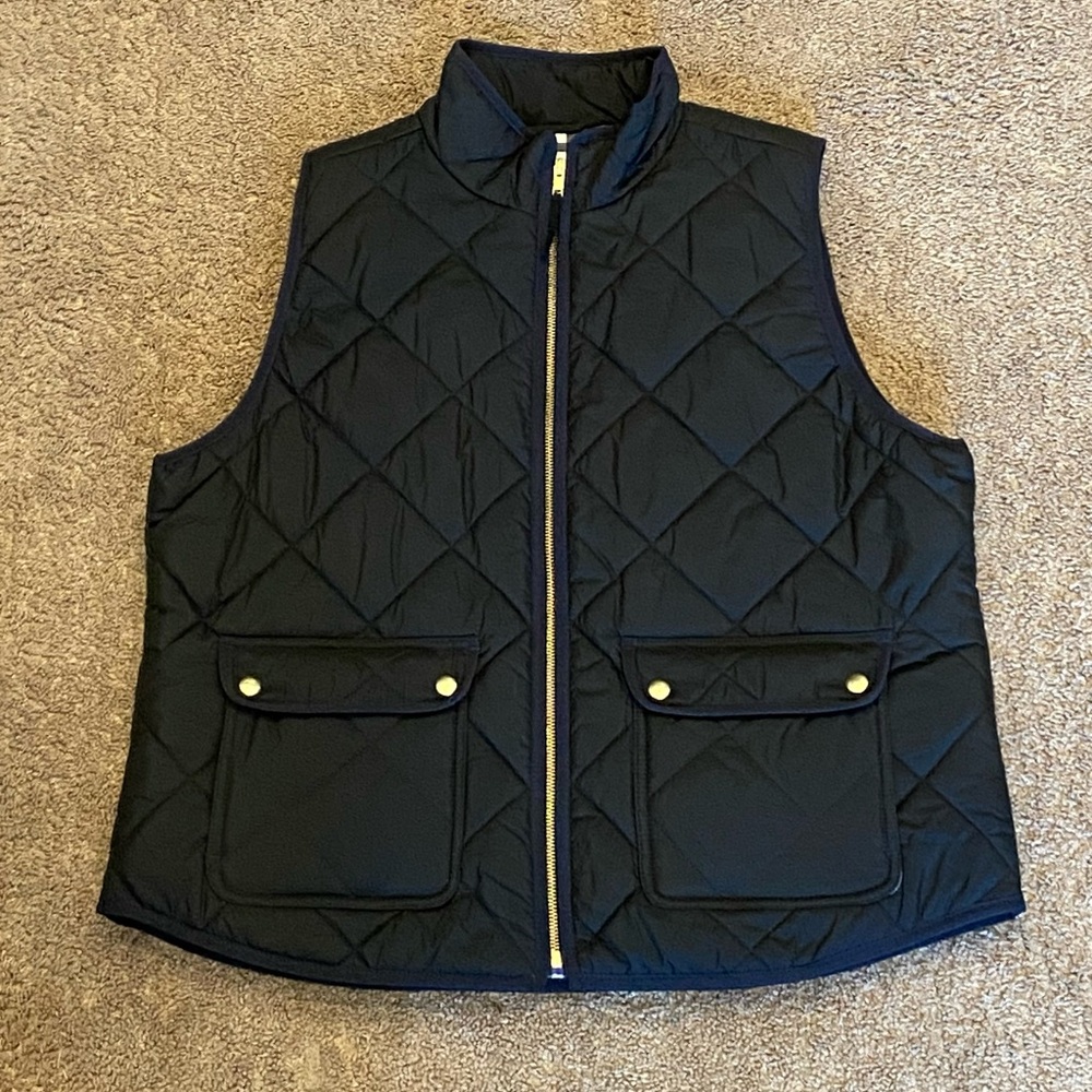 EUC J.Crew Black Vest Women’s Size XL